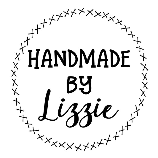 Personalised Laser Cut Rubber Stamp - Handmade By: Cross Stitch