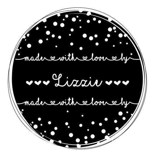 Personalised Laser Cut Rubber Stamp - Handmade By: Dotty