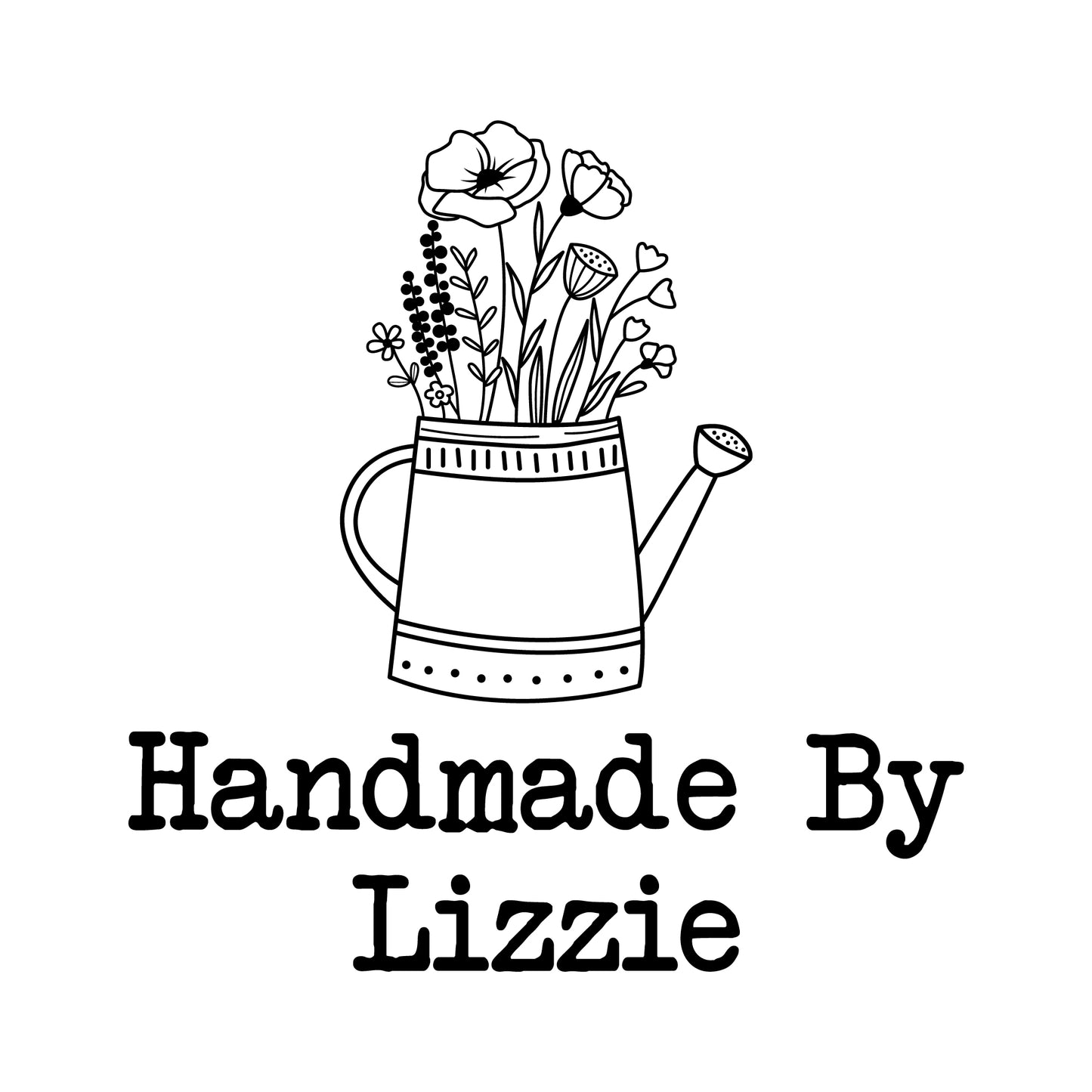 Personalised Laser Rubber Stamps - Handmade By: Watering Can Flowers