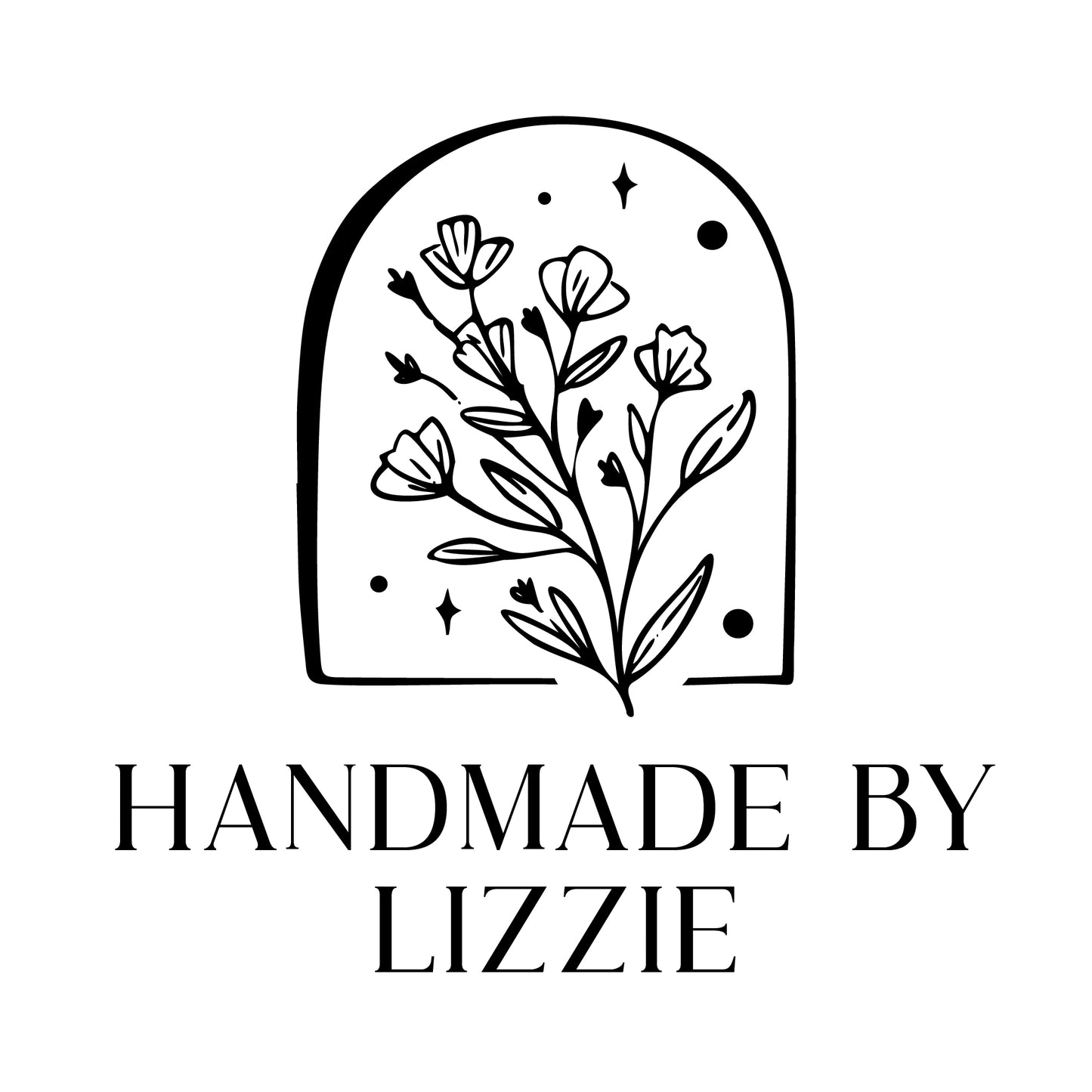 Personalised Laser Rubber Stamps - Handmade By: Flower Window Arch