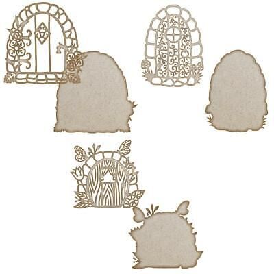 Fairy Door (design 3) MDF Laser Cut Craft Blanks in Various Sizes