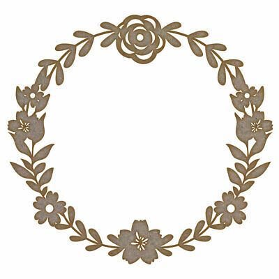 Flower Wreath Frame MDF Laser Cut Craft Blanks in Various Sizes