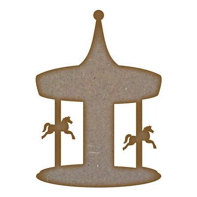 MDF Carousel MDF Laser Cut Craft Blanks in Various Sizes (148mm x 209mm)