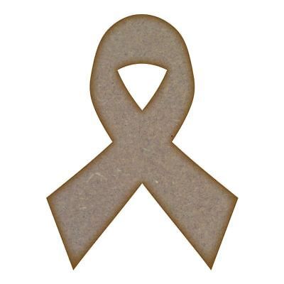 Cancer Ribbon MDF Laser Cut Craft Blanks in Various Sizes