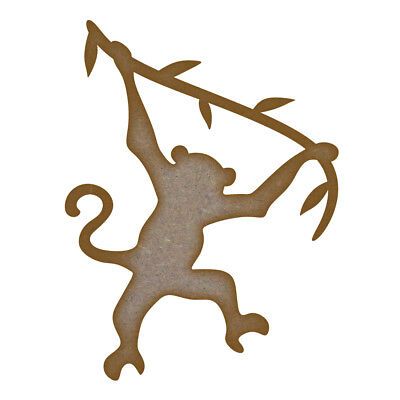 Hanging Monkey MDF Laser Cut Craft Blanks in Various Sizes