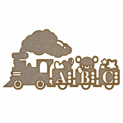 ABC Train MDF Laser Cut Craft Blanks in Various Sizes