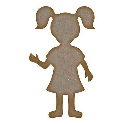 Girl 3 MDF Laser Cut Craft Blanks in Various Sizes