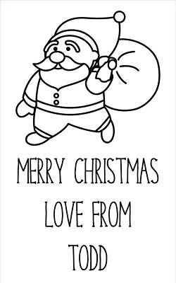 Personalised Laser Rubber Stamp - Christmas: Mini Father Christmas