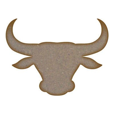 Bull Head MDF Laser Cut Craft Blanks in Various Sizes