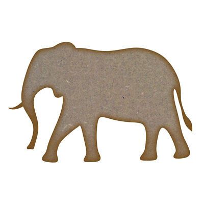 Elephant (Design 3) MDF Laser Cut Craft Blanks in Various Sizes