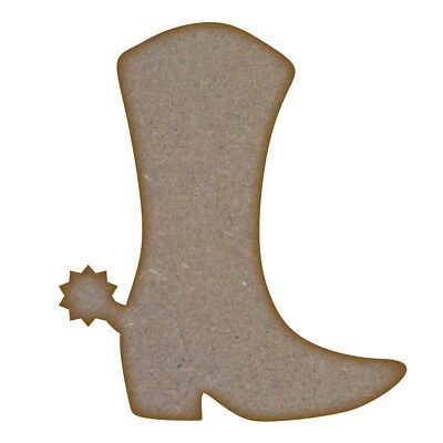 Cowboy Boot MDF Laser Cut Craft Blanks in Various Sizes