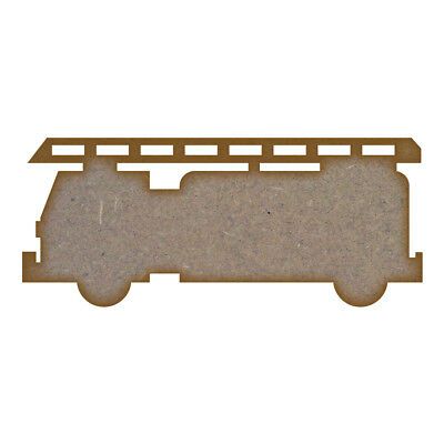 Fire Truck MDF Laser Cut Craft Blanks in Various Sizes