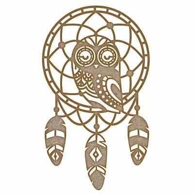 Owl Dream Catcher MDF Laser Cut Craft Blanks in Various Sizes