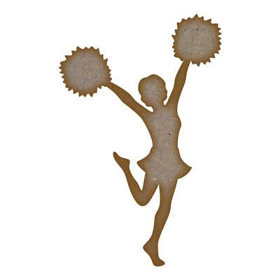 Cheerleader MDF Laser Cut Craft Blanks in Various Sizes