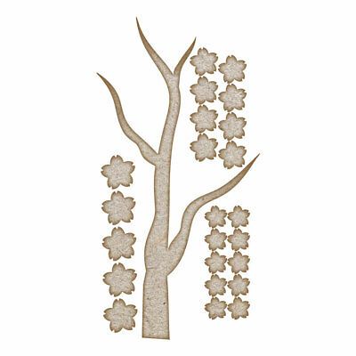 Cherry Blossom Branch (Design 1) MDF Laser Cut Craft Blanks in Various Sizes