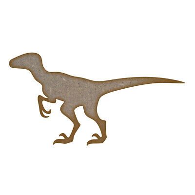 Dinosaur (Design 3) velociraptor MDF Laser Cut Craft Blanks in Various Sizes