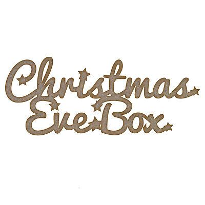 Christmas Eve Box MDF Laser Cut Craft Blanks in Various Sizes