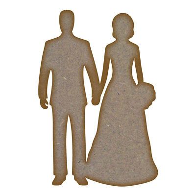 Wedding Couple (Design 5) MDF Laser Cut Craft Blanks in Various Sizes