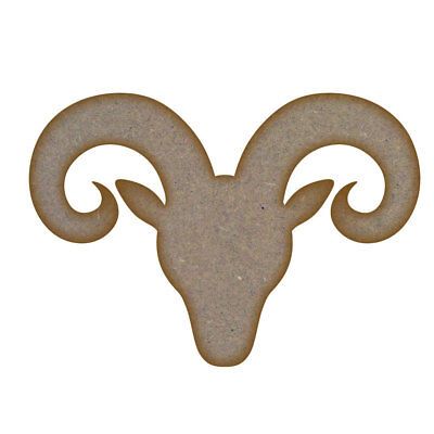 Rams Head MDF Laser Cut Craft Blanks in Various Sizes