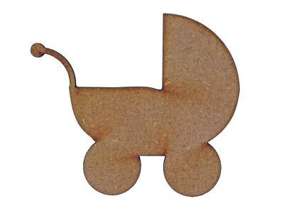 Baby Carriage MDF Laser Cut Craft Blanks in Various Sizes