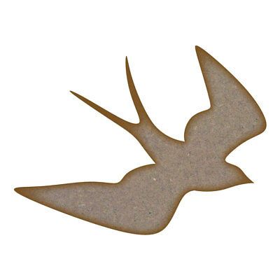 Swallow MDF Laser Cut Craft Blanks in Various Sizes