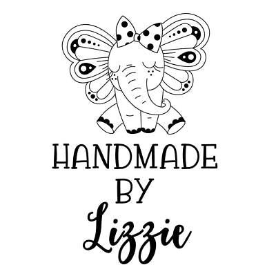 Personalised Laser Cut Rubber Stamp - Handmade By: Fairy Elephant