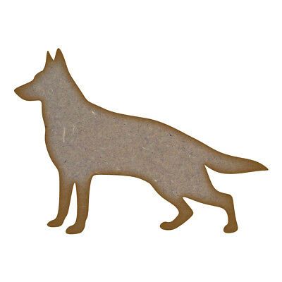 German Shepherd Dog MDF Laser Cut Craft Blanks in Various Sizes