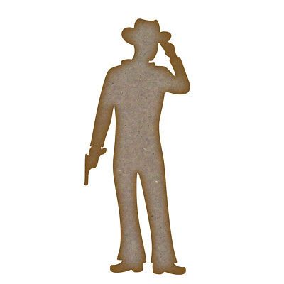 Cowboy MDF Laser Cut Craft Blanks in Various Sizes