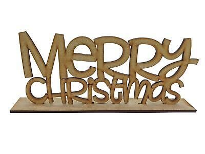 stand up merry christmas MDF Laser Cut Craft Blanks in Various Sizes