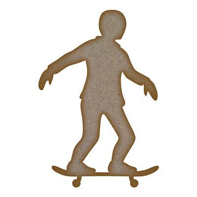 Skateboarder MDF Laser Cut Craft Blanks in Various Sizes