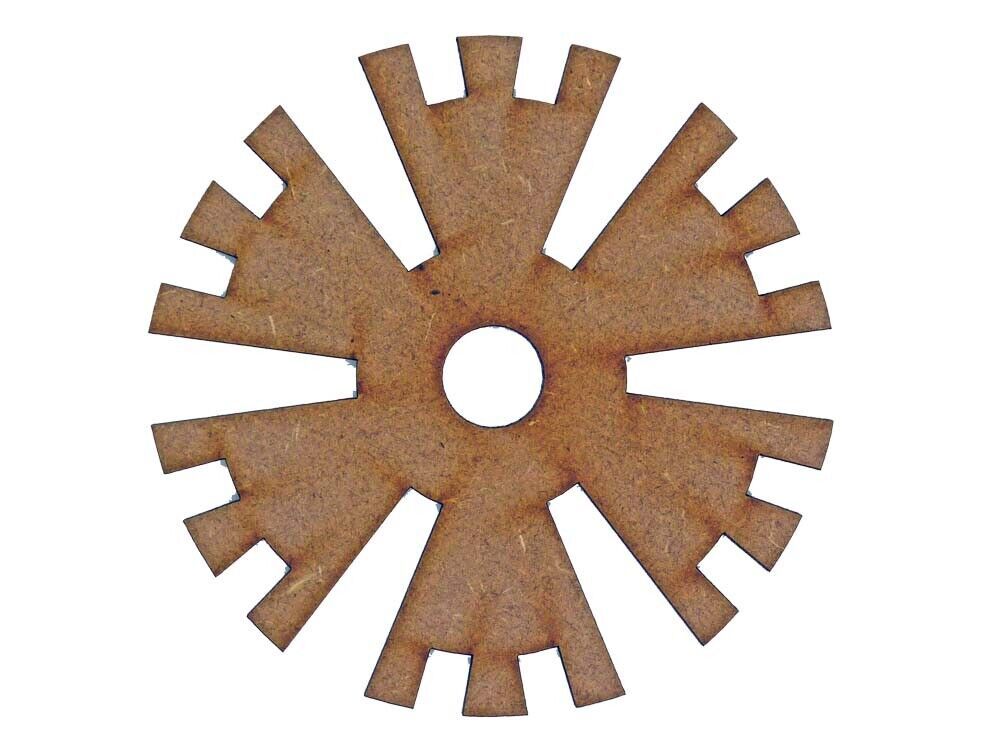 Gear (Design 3) MDF Laser Cut Craft Blanks in Various Sizes