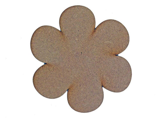 Flower (Design 2) MDF Laser Cut Craft Blanks in Various Sizes