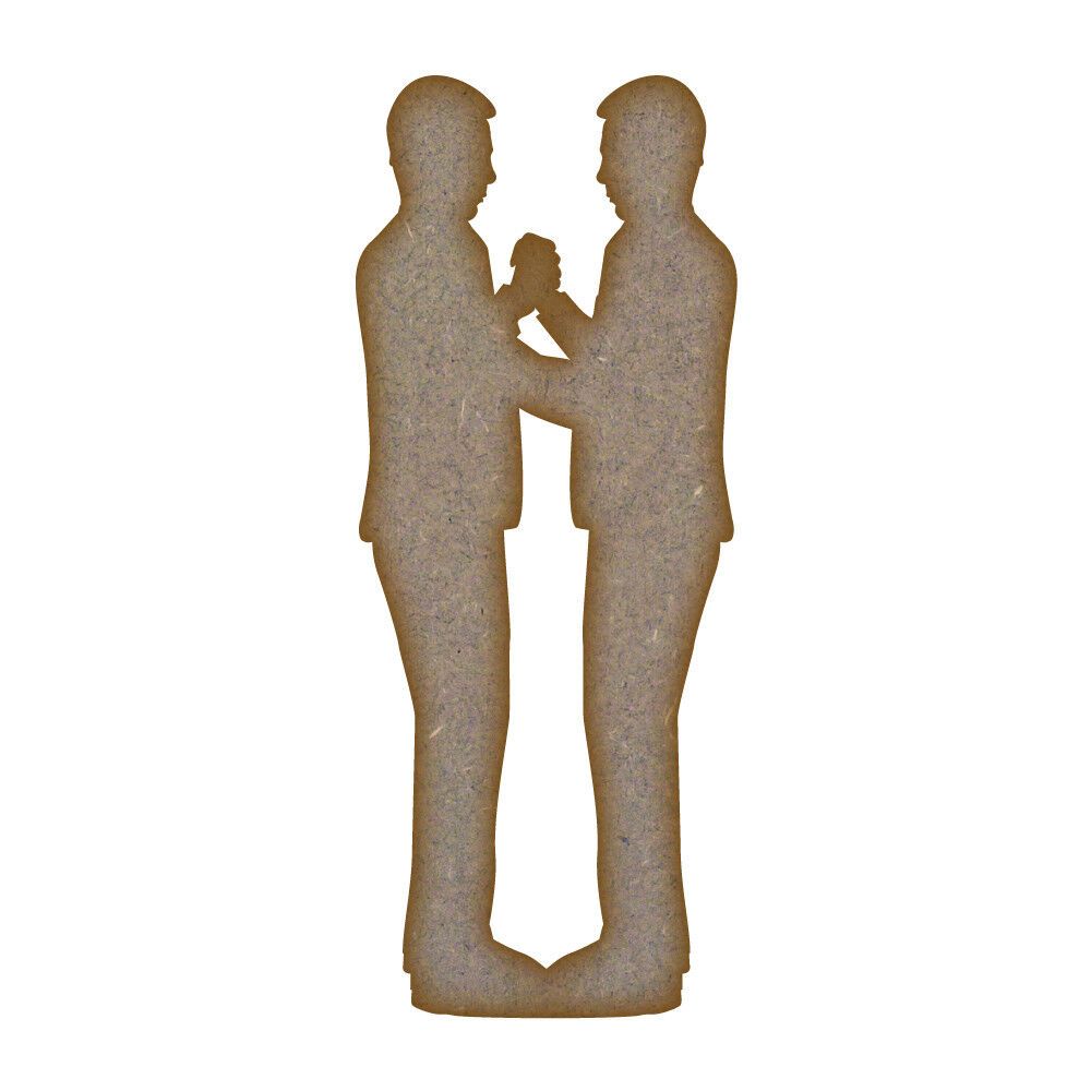 Wedding Couple Grooms MDF Laser Cut Craft Blanks in Various Sizes