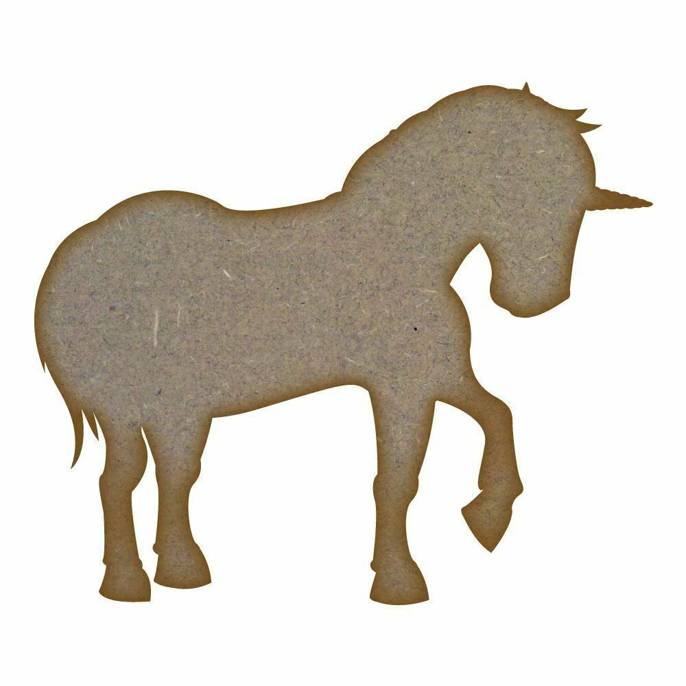 Unicorn (Design 2) - MDF Laser Cut Craft Blanks in Various Sizes