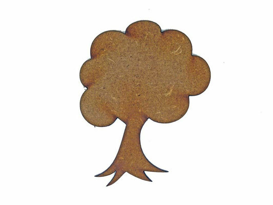 Tree (Design 1) MDF Laser Cut Craft Blanks in Various Sizes