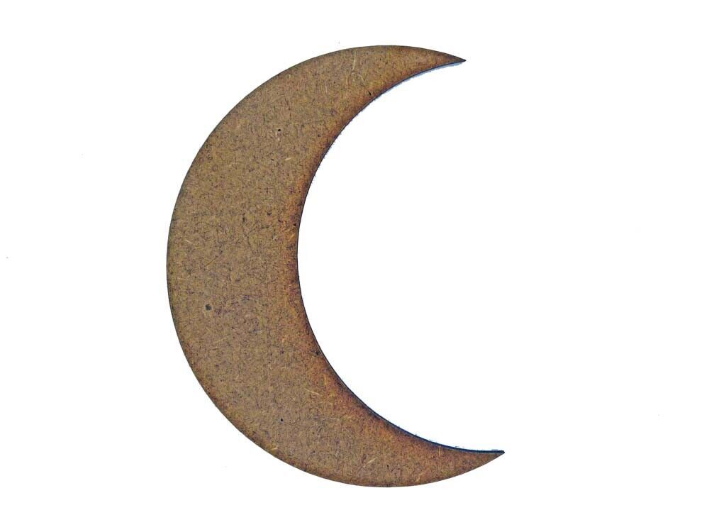 Moon MDF Laser Cut Craft Blanks in Various Sizes