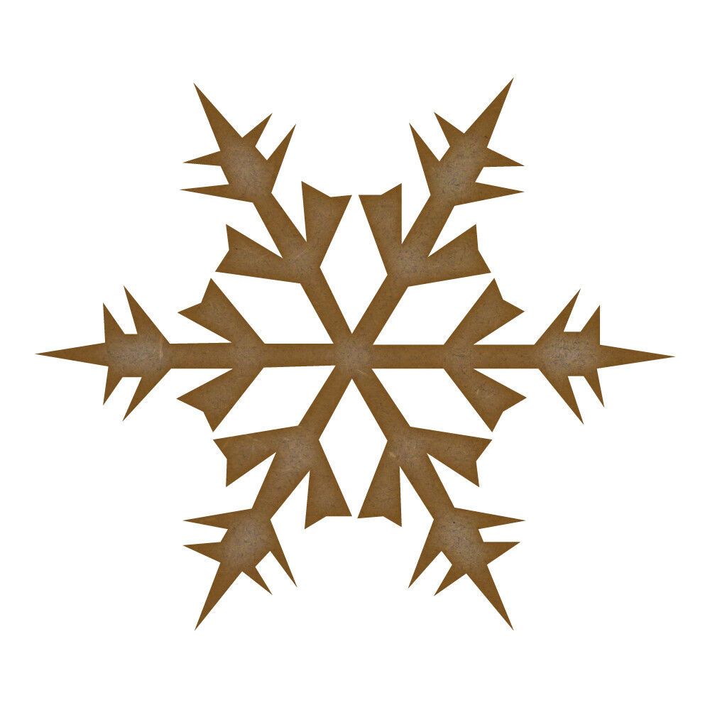 Snowflake (Design 2)  - MDF Laser Cut Craft Blanks in Various Sizes