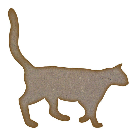 Cat MDF Laser Cut Craft Blanks in Various Sizes