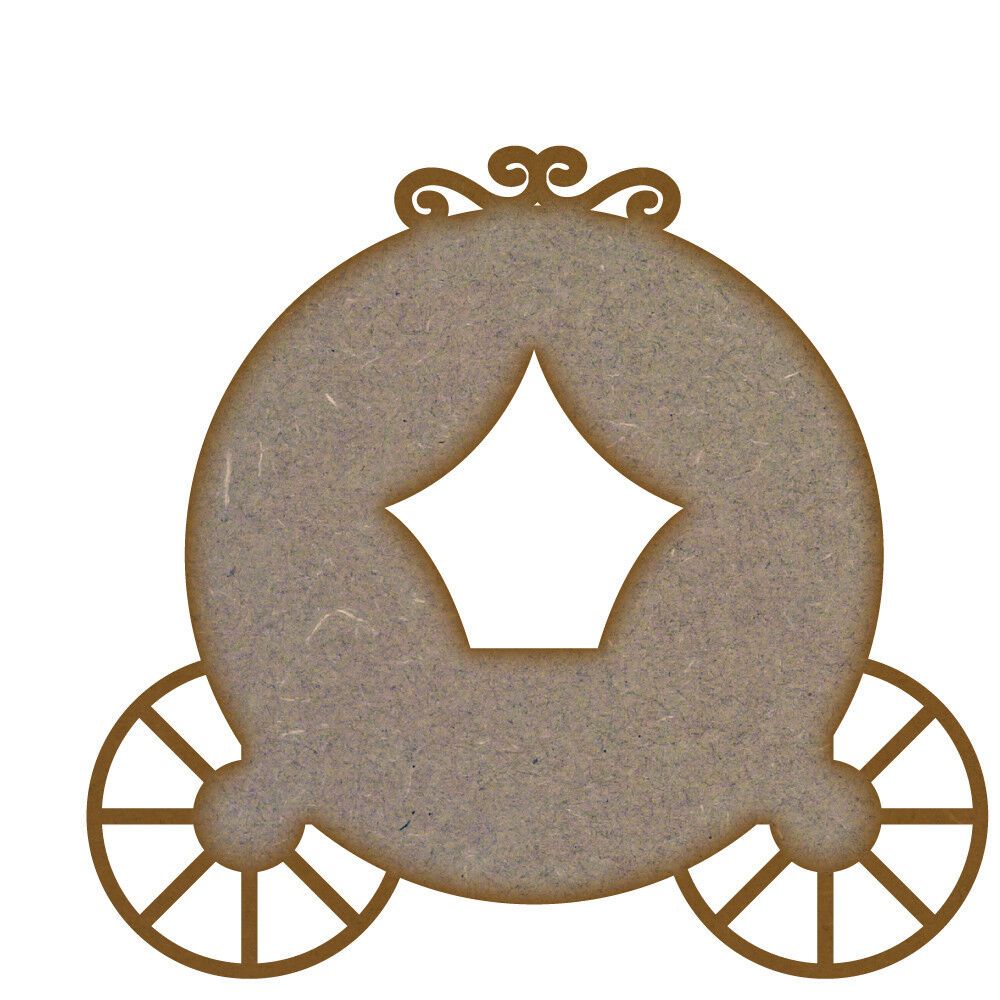 Fairytale Carriage MDF Laser Cut Craft Blanks in Various Sizes