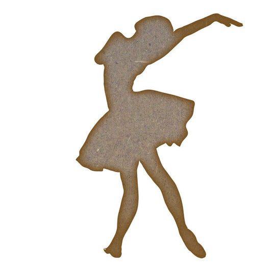 Ballerina MDF Laser Cut Craft Blanks in Various Sizes