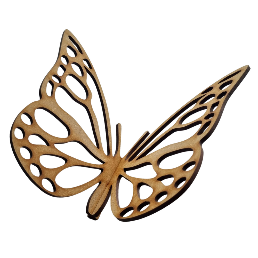 3D Butterfly MDF Laser Cut Craft Blanks in Various Sizes