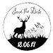 Personalised Laser Rubber Stamp - Wedding Save the Date: Stag and Grass