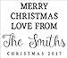 Personalised Laser Rubber Stamp - Merry Christmas