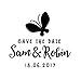 Personalised Laser Rubber Stamp - Save the Date: Butterfly