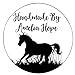 Personalised Laser Rubber Stamp - Handmade By: Horse Silhouette