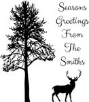 Personalised Christmas Stamp - Stag & Tree