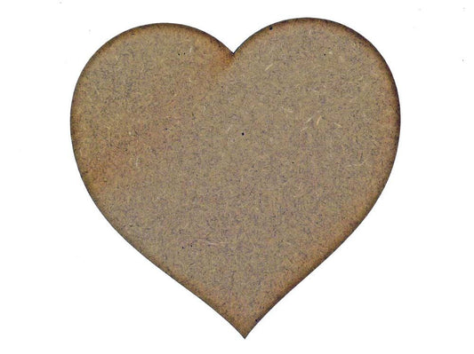 Hearts MDF Laser Cut Craft Blanks in Various Sizes