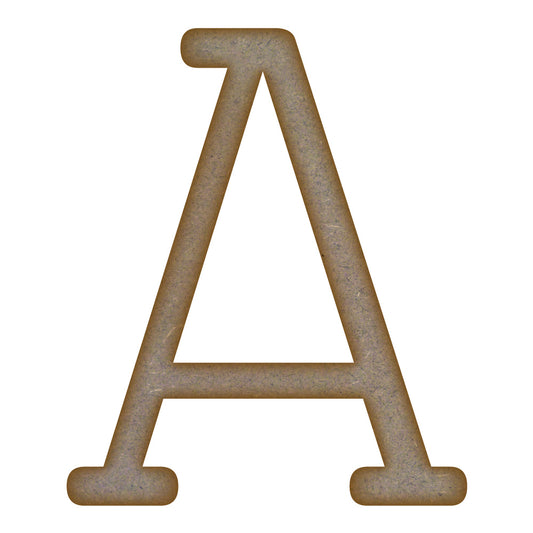 Letter A MDF Laser Cut Craft Blanks in Various Sizes (mm x 90mm)