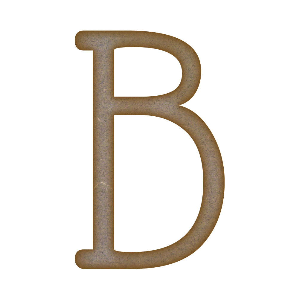 Letter B MDF Laser Cut Craft Blanks in Various Sizes (mm x 90mm)