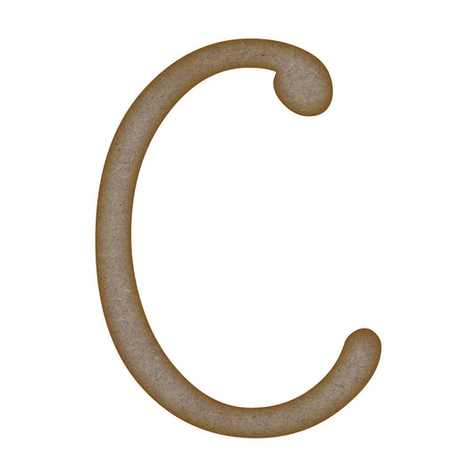 Letter C MDF Laser Cut Craft Blanks in Various Sizes (mm x 90mm)